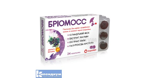Бриомосс: инструкция, цена, аналоги | пастилки Organosyn Life Sciences ...