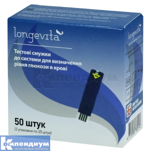 Тест д/опр. глюкозы Longevita