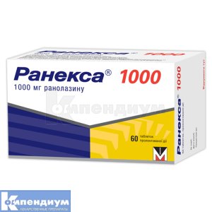 Ранекса® 1000 таблетки пролонгированного действия, 1000 мг, блистер, № 60; Menarini International Operations Luxemburg S.A.