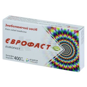 Еврофаст капсулы мягкие желатиновые, 400 мг, блистер в коробке, № 10; Euro Lifecare