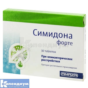 Симидона Форте таблетки, 13 мг, блистер, № 30; Amaxa LTD