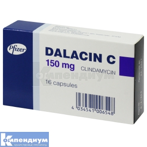 Далацин Ц капсулы, 150 мг, блистер, № 16; Pfizer Inc.