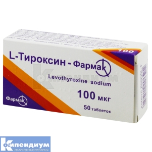 L-Тироксин-Фармак® таблетки, 100 мкг, № 50; Фармак