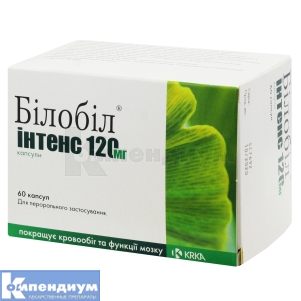 Билобил® капсулы, 40 мг, блистер, № 60; KRKA d.d. Novo Mesto