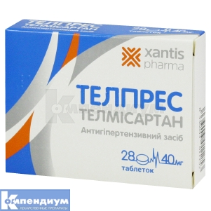 Телпрес таблетки, 40 мг, блистер, № 28; Фармак