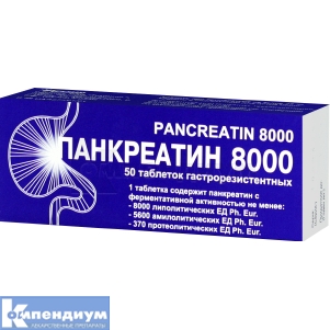 Панкреатин 8000 таблетки гастрорезистентные, 0,24 г, блистер, № 50; Технолог