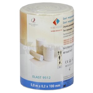 БИНТ МЕДИЦИНСКИЙ ЭЛАСТИЧНЫЙ ELAST 5 м х 10 см высокой растяжимости, №1 ...