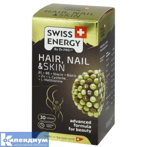 Здоровье волос, кожи и ногтей капсулы, № 30; Swiss Energy Pharma
