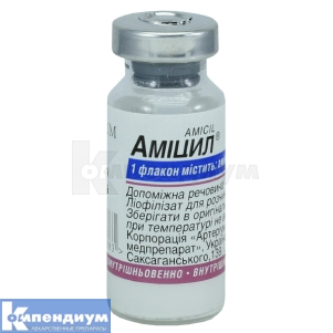 Амицил® лиофилизат для раствора для инъекций, 250 мг, флакон, № 1; Корпорация Артериум