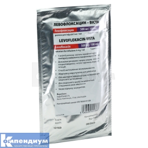 Левофлоксацин-Виста раствор для инфузий, 5 мг/мл, контейнер, 100 мл, № 1; Mistral Capital Management