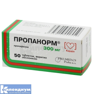Пропанорм® таблетки, покрытые оболочкой, 300 мг, № 50; PRO.MED.CS Praha a.s.