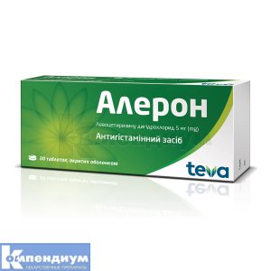 Алерон таблетки, покрытые оболочкой, 5 мг, блистер, № 30; Тева Украина